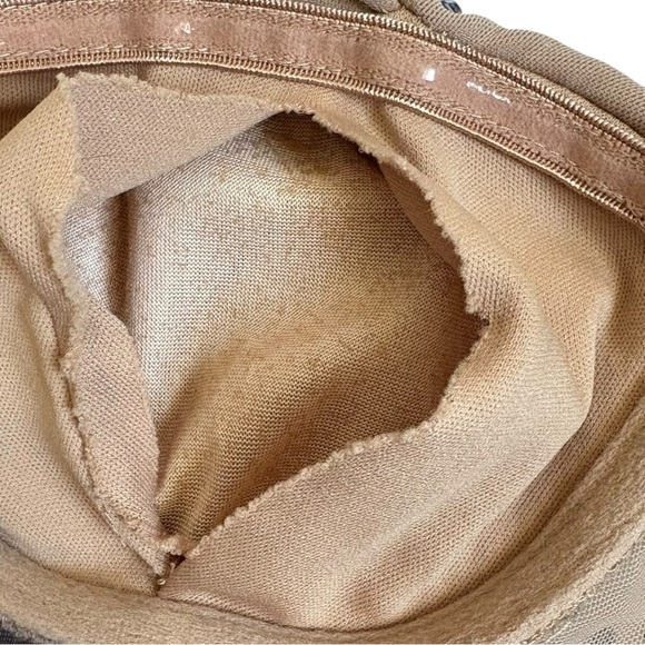 Haute Monde Rhinestone Thong Body Suite Womens Medium Nude Swiftie Festival Rave - Picture 15 of 16